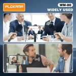 Plokama WM-80 Wireless Dual Microphone with Handheld Stick & Charging Case - Image 6