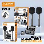 Plokama WM-80 Wireless Dual Microphone with Handheld Stick & Charging Case - Image 5